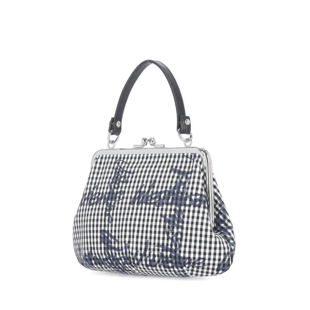 Vivienne Westwood Zwarte katoenen tas met kettingriem Black Dames