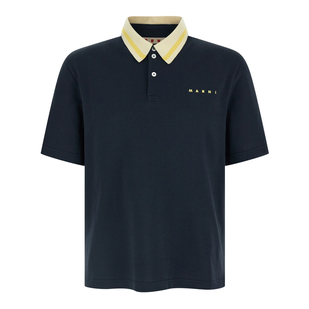 Marni Men's Blue Polo Shirts, M, Polo Shirt
