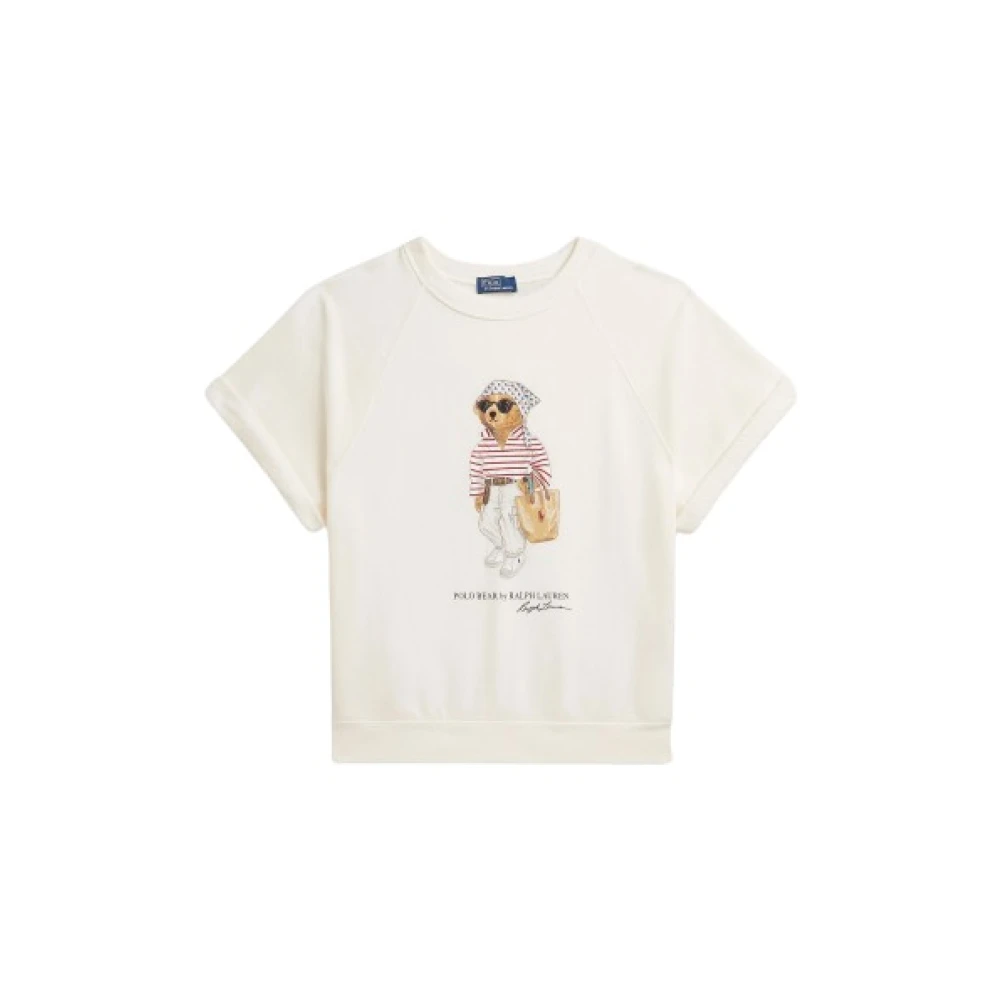 Polo Ralph Lauren Women's White Round-Neck Knitwear, L, Sweatshirts Hoodies