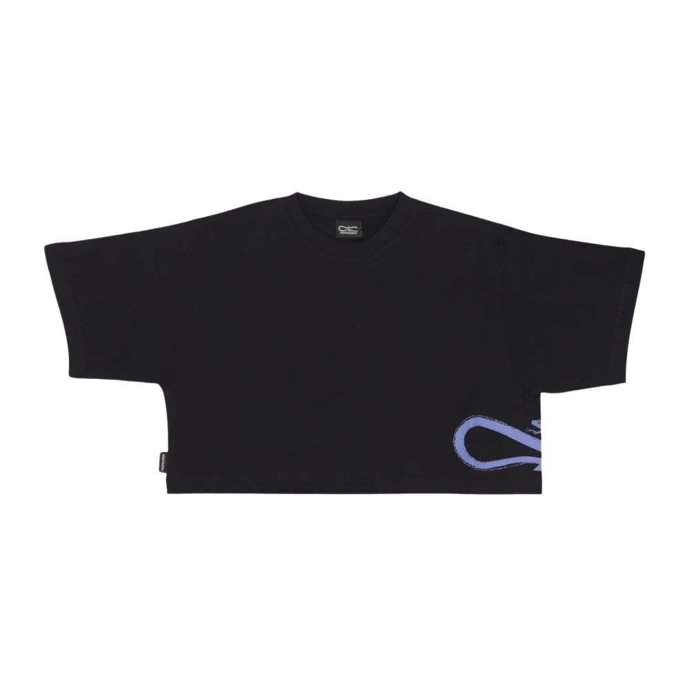 Propaganda Zwart Logo T-shirt Korte Mouw Black Dames