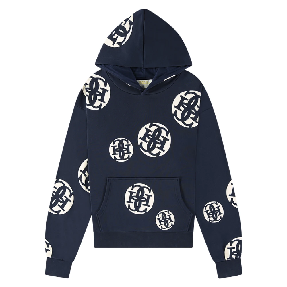 In Gold We Trust Hoodies Blue Heren