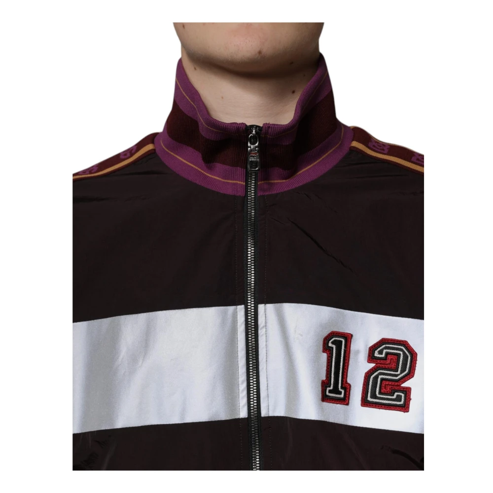 Dolce & Gabbana Bomberjack met Logo Details Multicolor Polyester Multicolor Heren