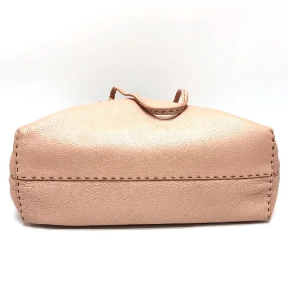 Fendi Vintage Pre-owned Leather totes Beige Dames