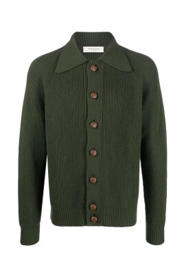 bottle-green-skjortekrave-cardigan