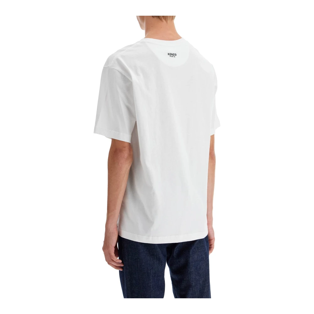 Kenzo Bloemenprint Crew Neck T-Shirt White Heren