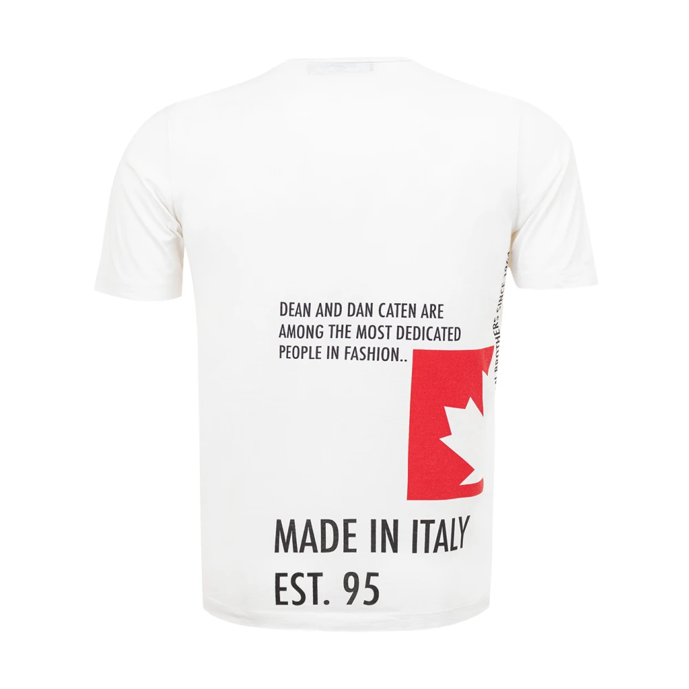 Dsquared2 Bedrukt T-shirt White Dames