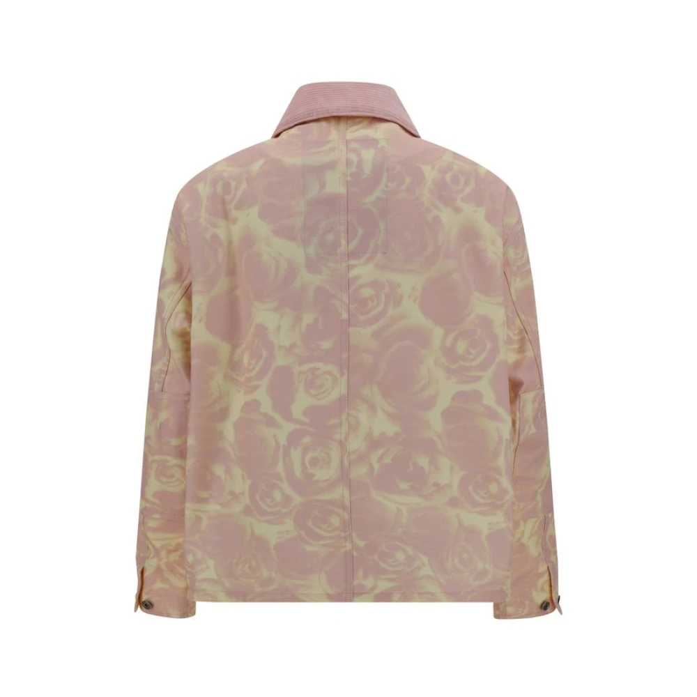 Burberry Denim jack met fluwelen kraag Pink Dames