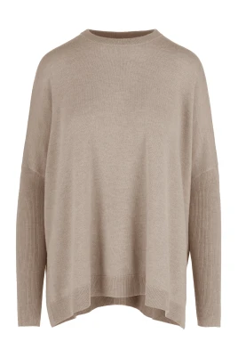 Oversized Merino Wool Långärmad Tröja