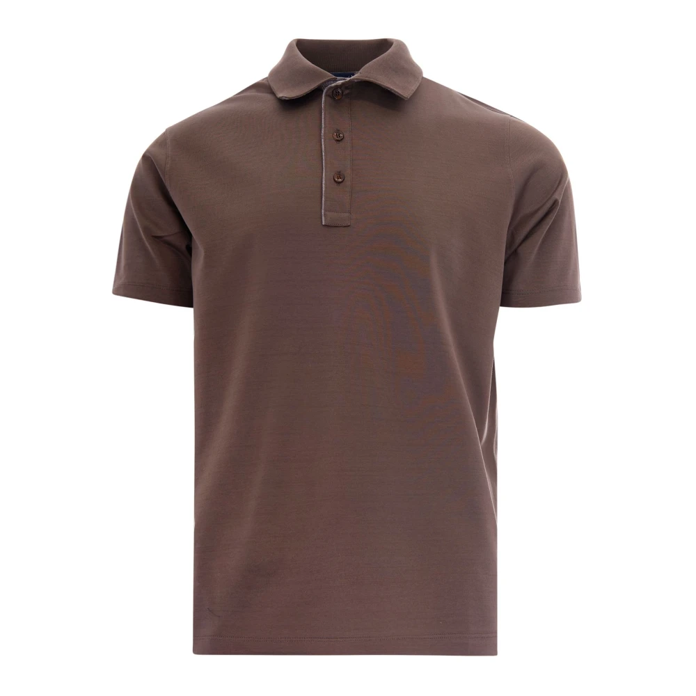 Paul & Shark Men's Brown Polo Shirts, M, Polo Jersey Double Marrone