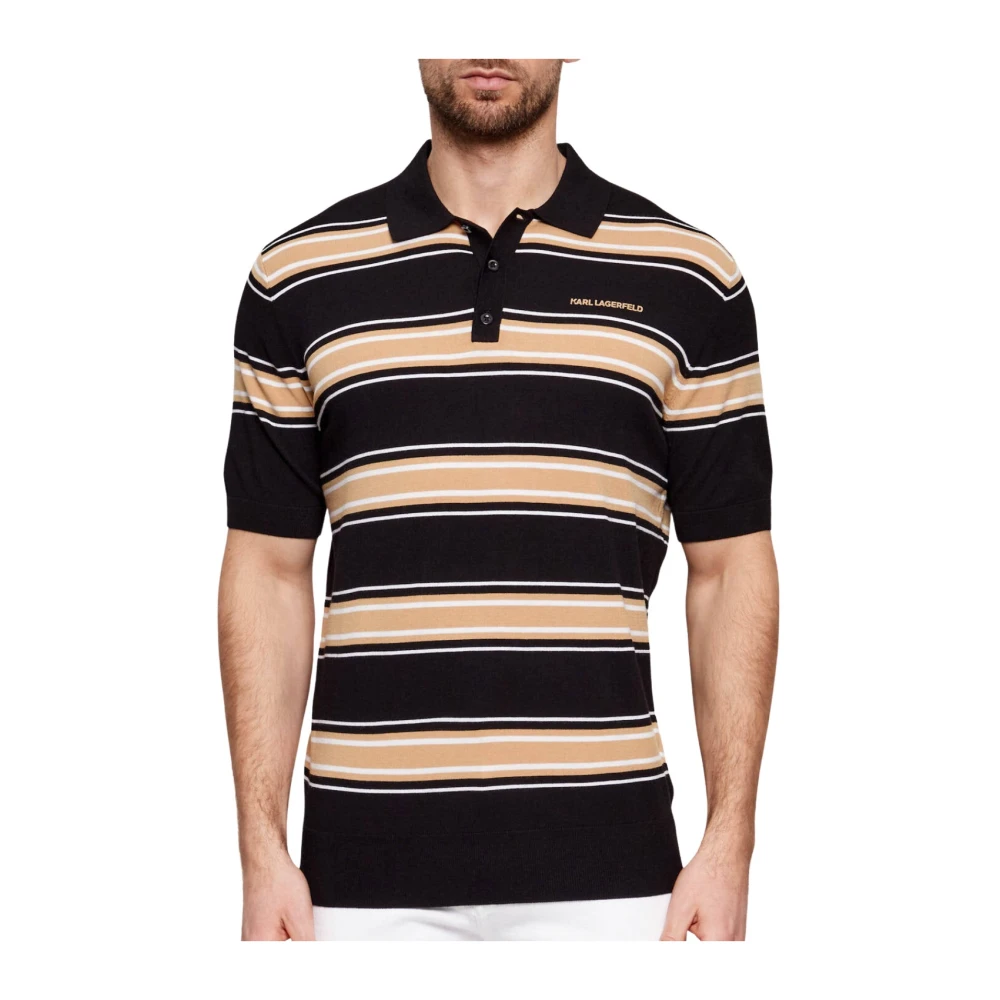 Karl Lagerfeld Men's Multicolor Polo Shirts, M, Punto Knit Polo 1/2