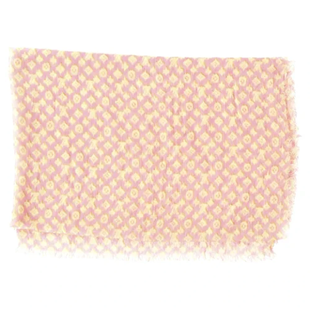 Louis Vuitton Vintage Pre-owned Wool scarves Pink Dames