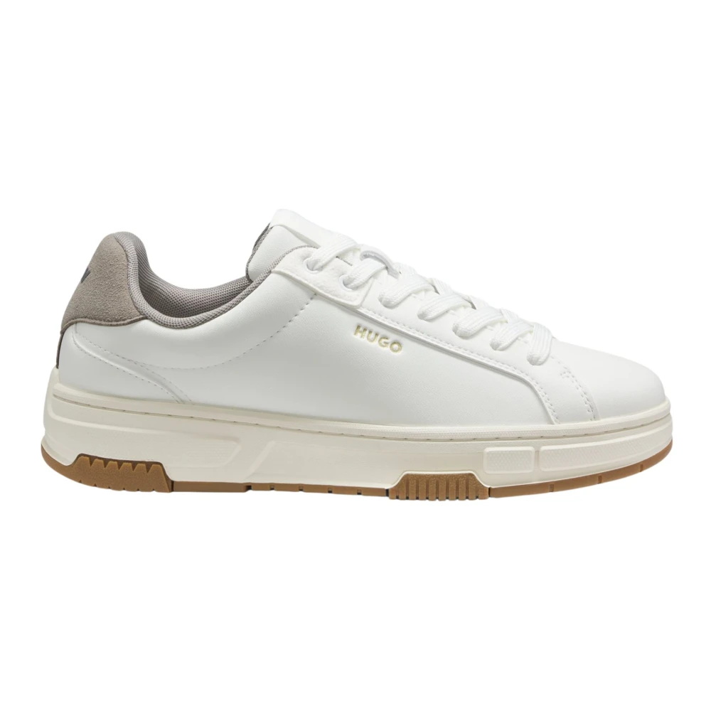 Hugo Men's White Flat Trainers - Sneakers - 5 Uk - Shoes