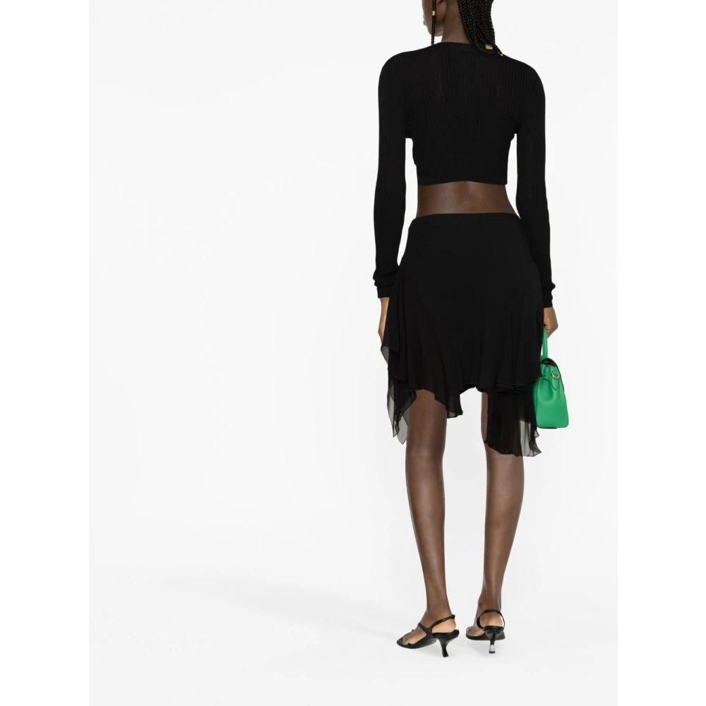 Versace Elegante Zwarte Rok Black Dames