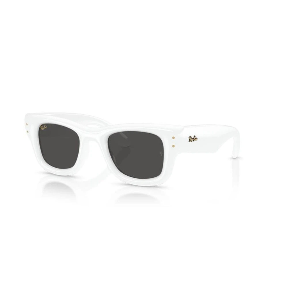 Ray-Ban Sunglasses Wayfarer Puffer - White Frame Black Lenses 50-23, RB4940 - Image 4
