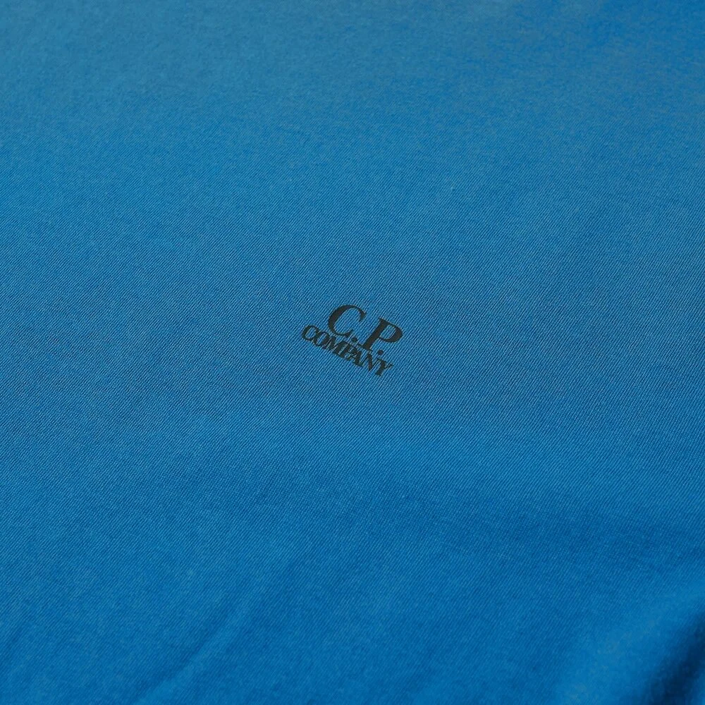 C.P. Company Lyons Blue Small Logo T-Shirt Blue Heren