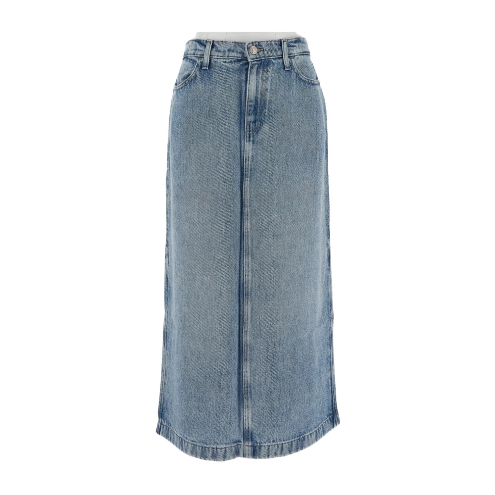 7 For All Mankind Denim Midi Rok Blue Dames