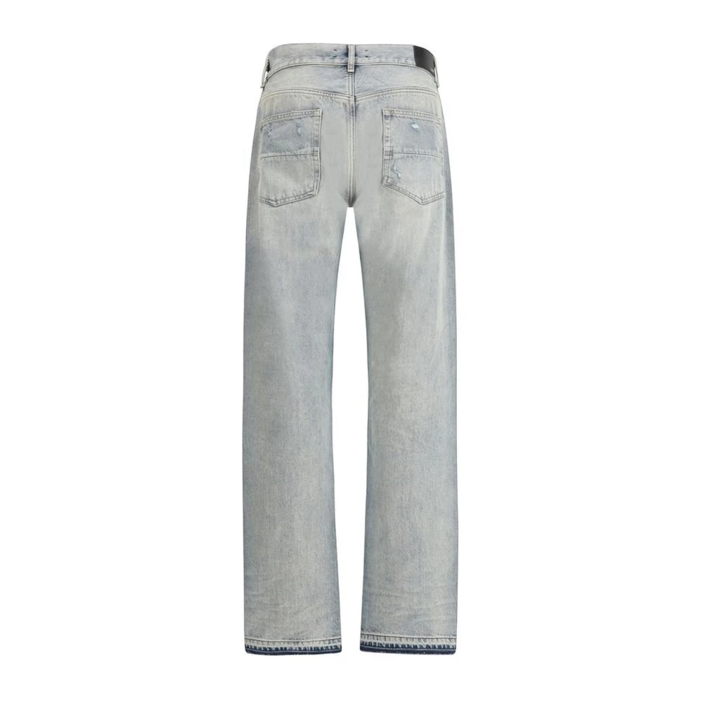 Amiri Urban Straight Fit Jeans met Vijf-Pocket Design Blue Heren