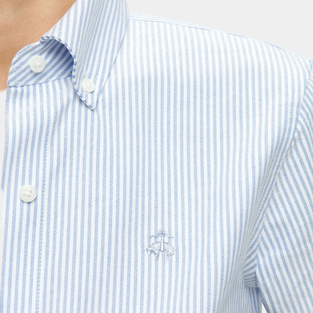 Brooks Brothers Gestreept Oxford overhemd met knoopsluiting klassieke pasvorm Blue Dames