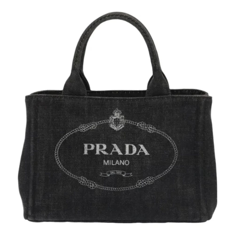 Prada Vintage Pre-owned Denim prada-bags Black Dames