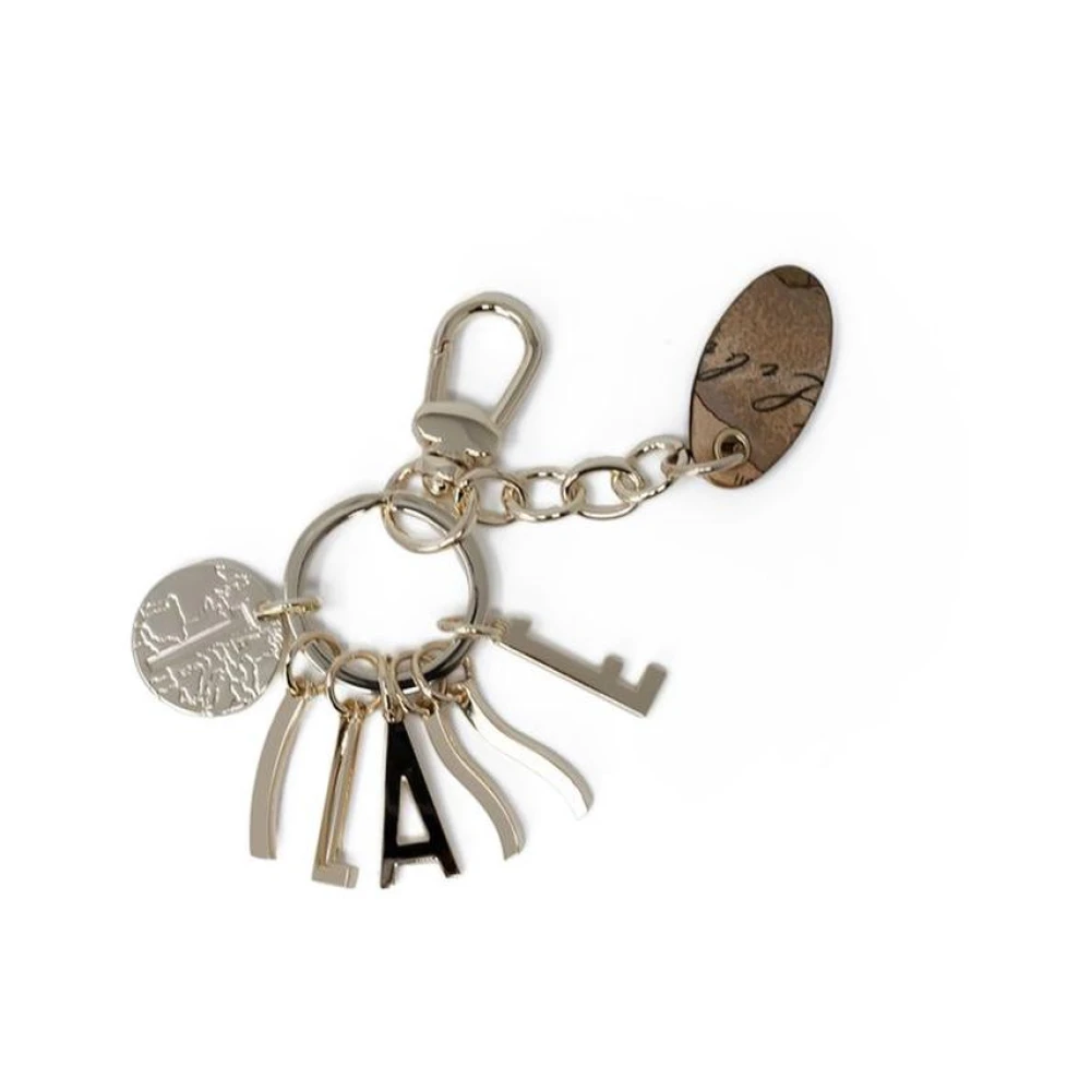 Alviero Martini 1a Classe Gouden Zink Sleutelhanger met Letterbedel Yellow Dames
