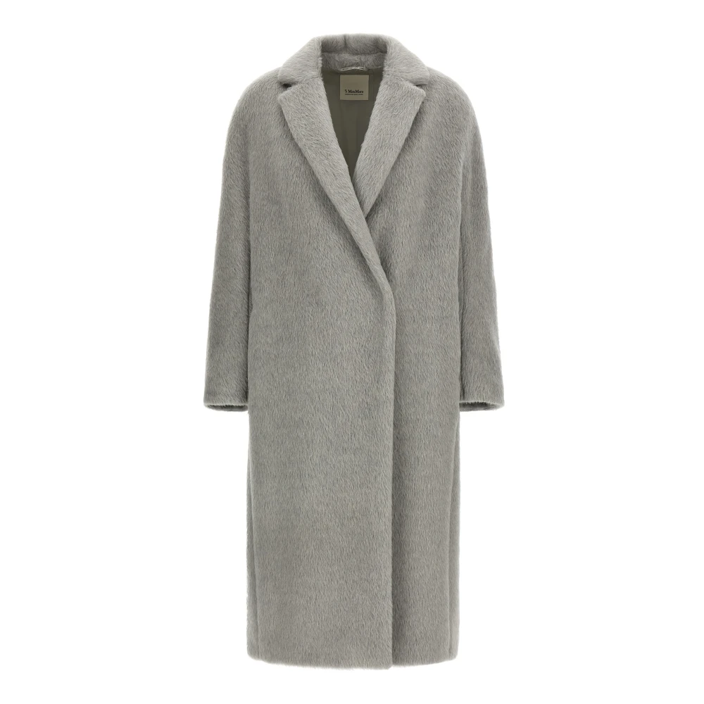 Max Mara Women's Gray Giorgia Coat - Double-Breasted Coats - 3XS - Coats