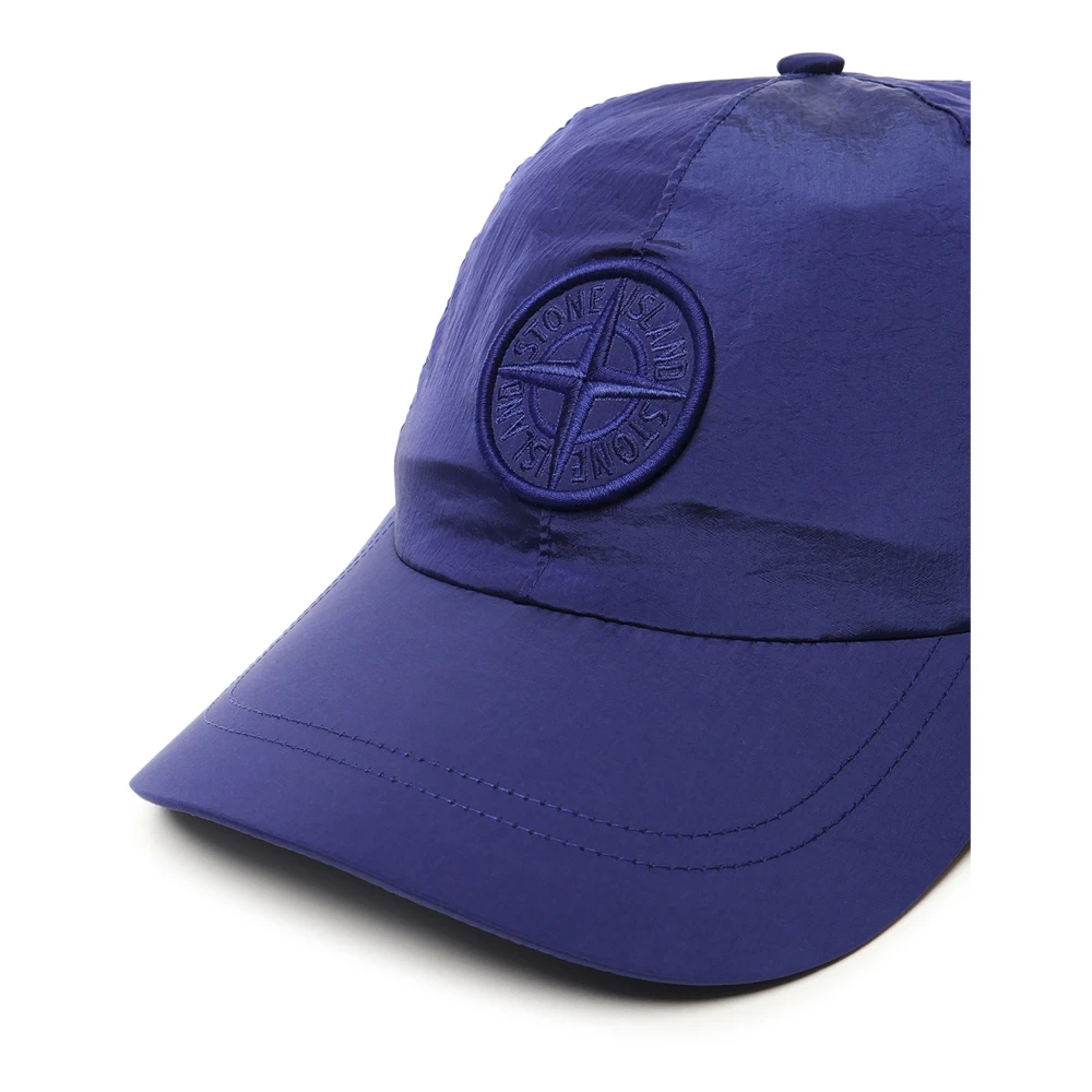 Stone Island Paarse trekkoordhoeden met gebogen rand Purple Heren