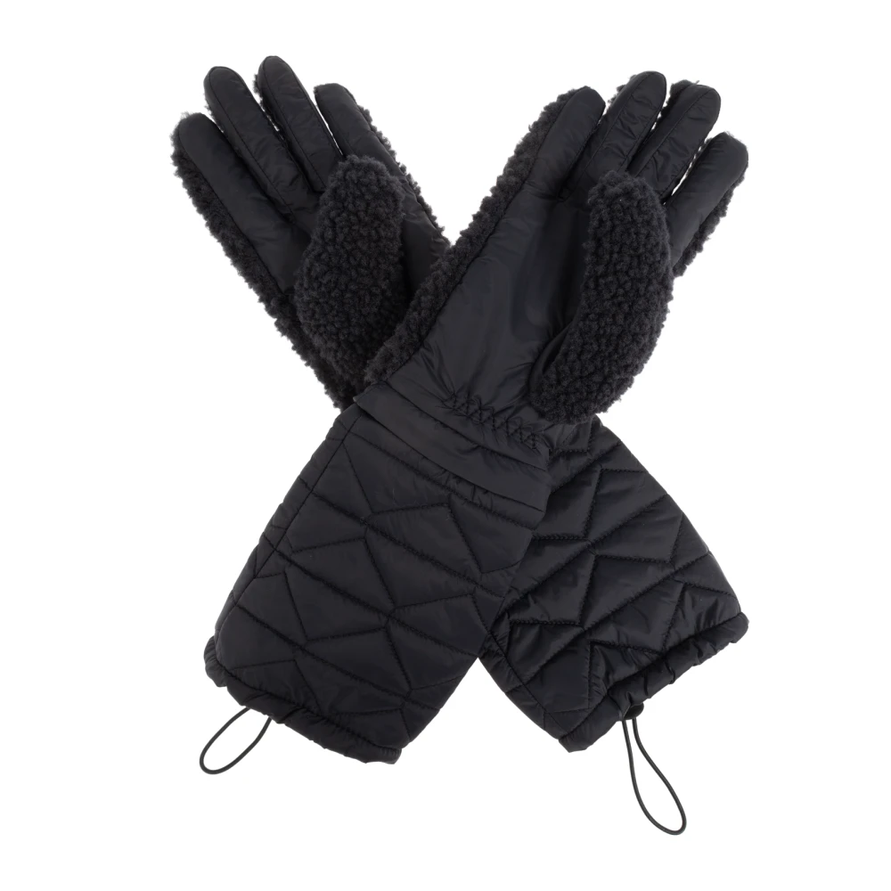 Ugg Handschoenen met nepbont Black Dames