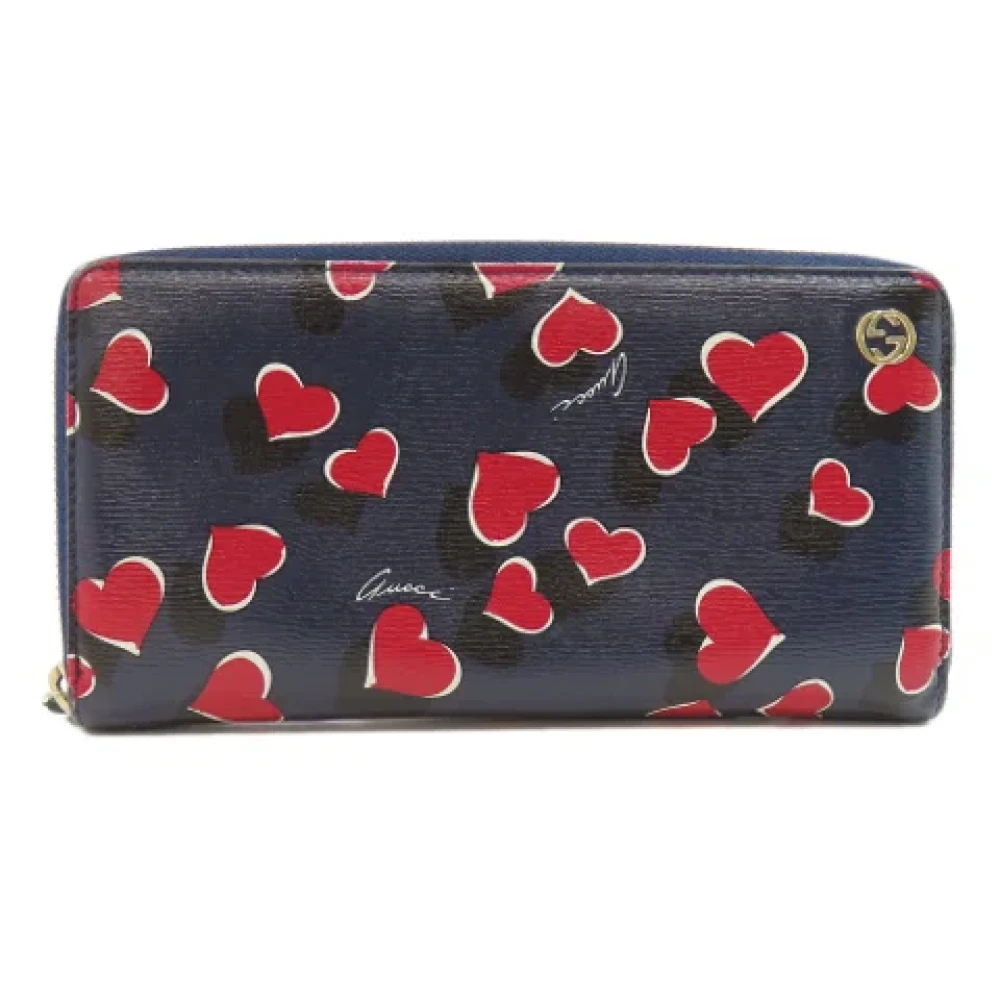 Gucci Vintage Pre-owned Leather wallets Blue Dames