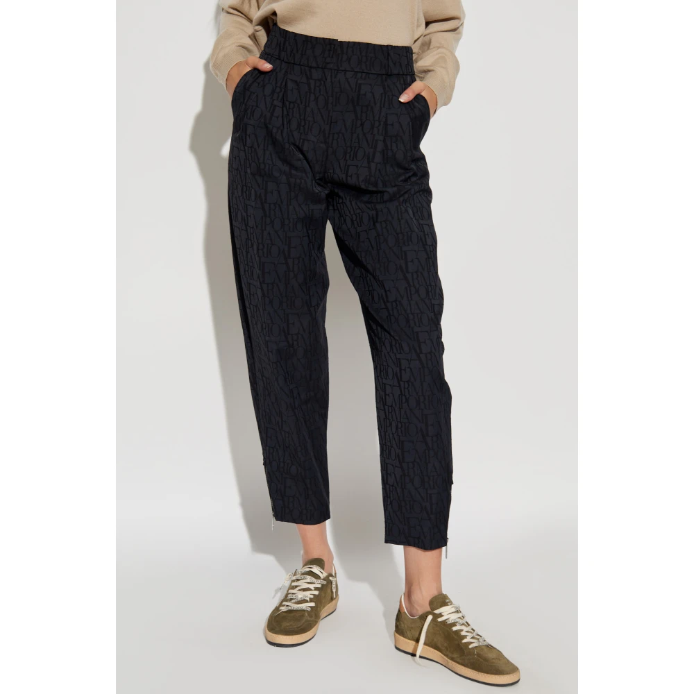 Emporio Armani Monogram Broek Blue Dames