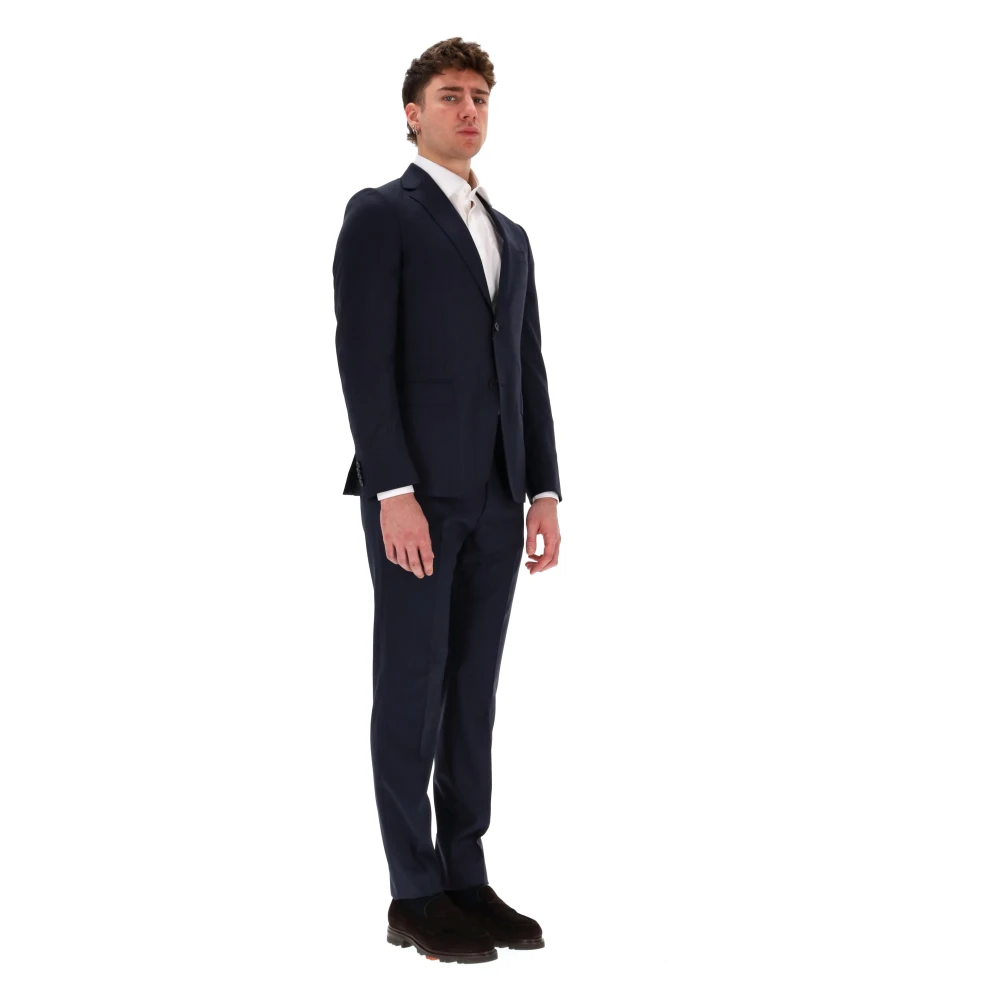 Ermenegildo Zegna Blauwe Wol Drop 7 Jurk Blue Heren