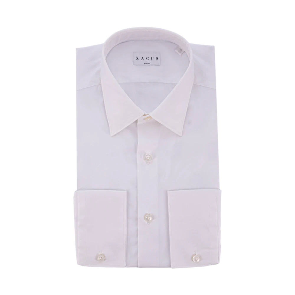 Xacus Klassieke Witte Overhemd Slim Fit White Heren