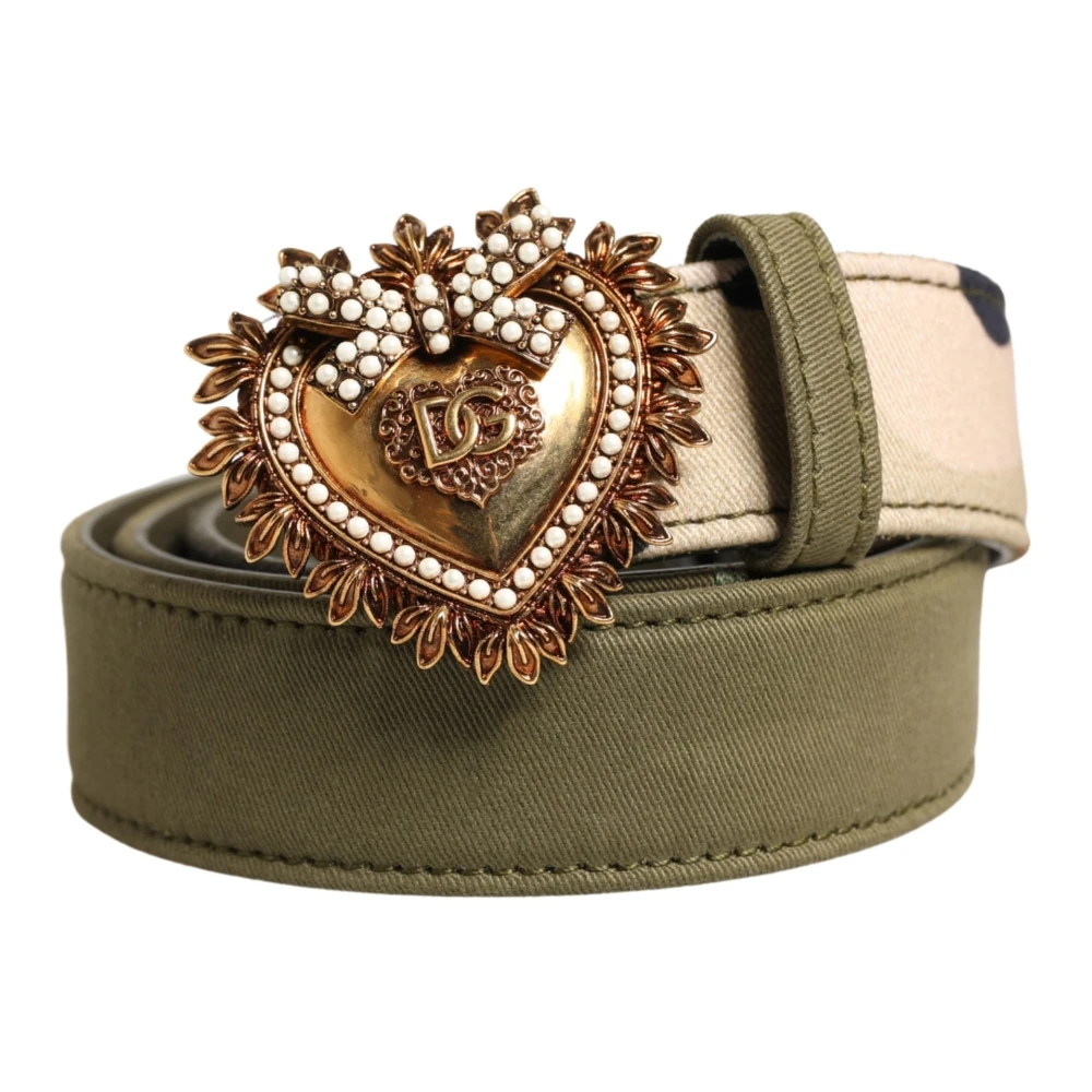 Dolce & Gabbana Vrouw Groente Devotion Metalen Gesp Riem