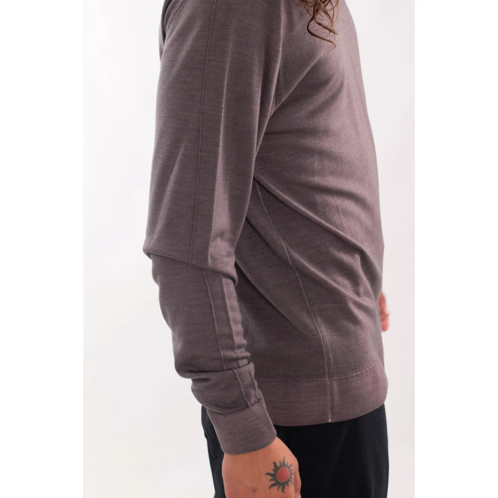 C.P. Company Snel Geverfd Merinowol Gebreid Purple Heren