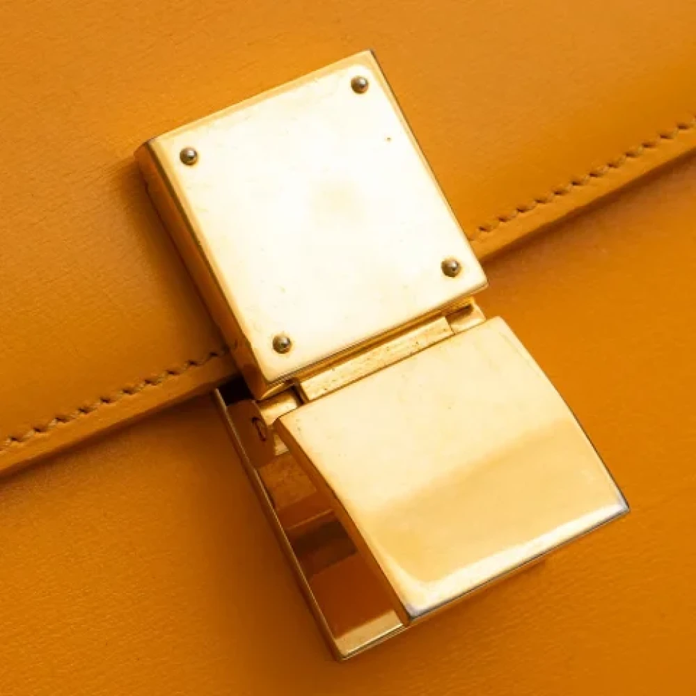 Celine Vintage Pre-owned Leather celine-bags Yellow Dames