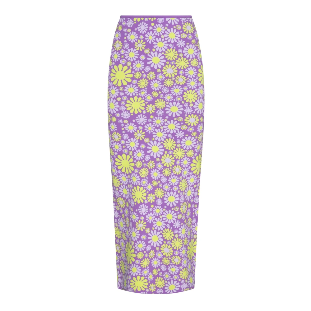 SPORTMAX Paarse Geruite Rok Purple Dames