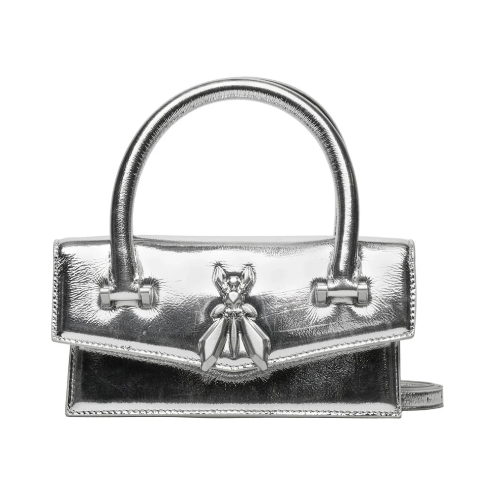 PATRIZIA PEPE Zilveren Fly Bamby Handtas Gray Dames