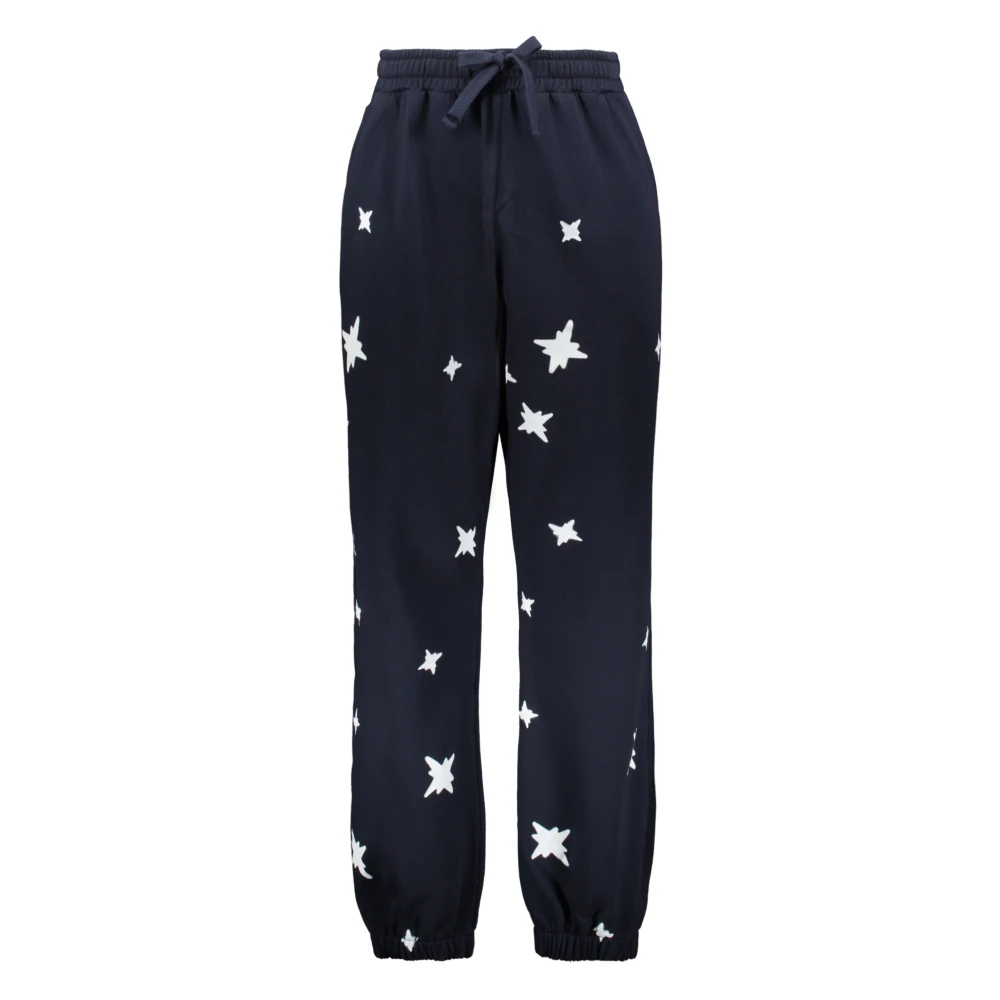 JW Anderson Sterren Print Katoenen Track-Pants Blue Heren