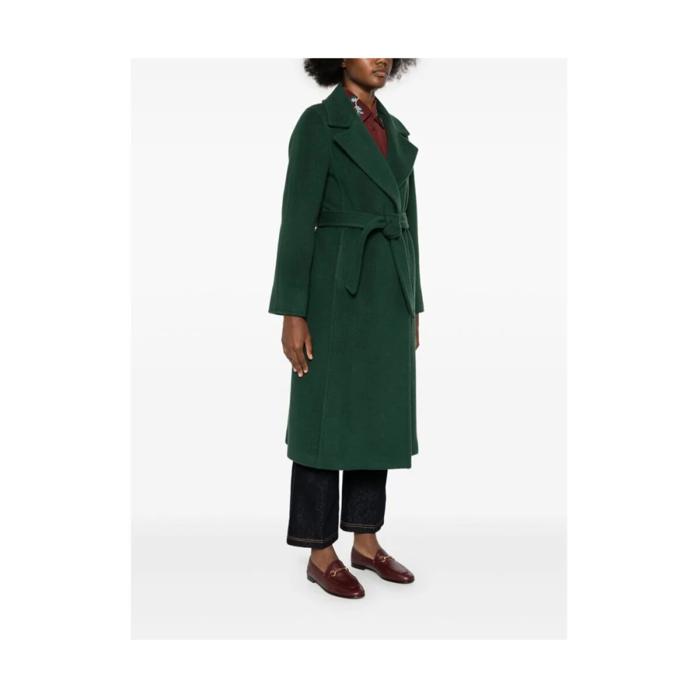 ETRO Bosgroene Wol-Kasjmier Jas Green Dames