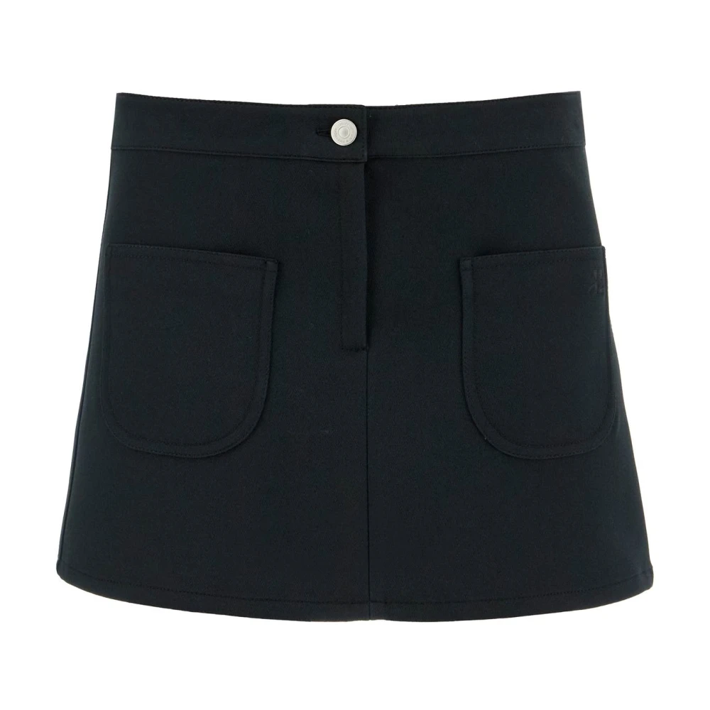 Courrèges Twill Mini Rok met Zakken Black Dames