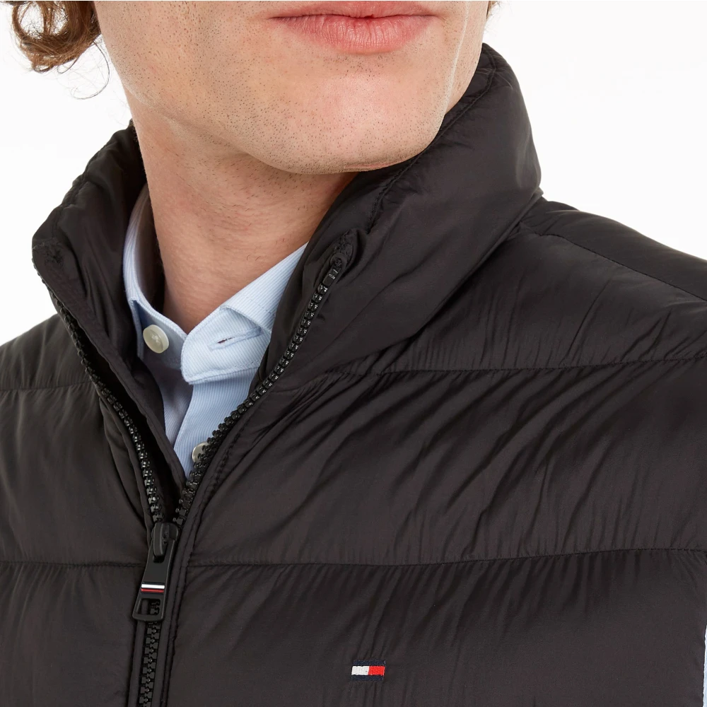 Tommy Hilfiger Zwarte Lichtgewicht Pufferjas Black Heren