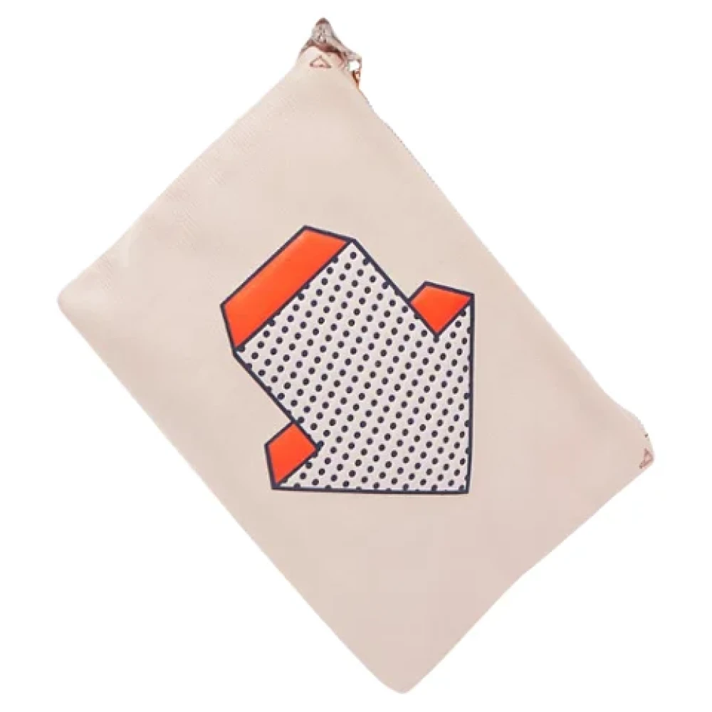 Anya Hindmarch Pre-owned Leather clutches Beige Dames