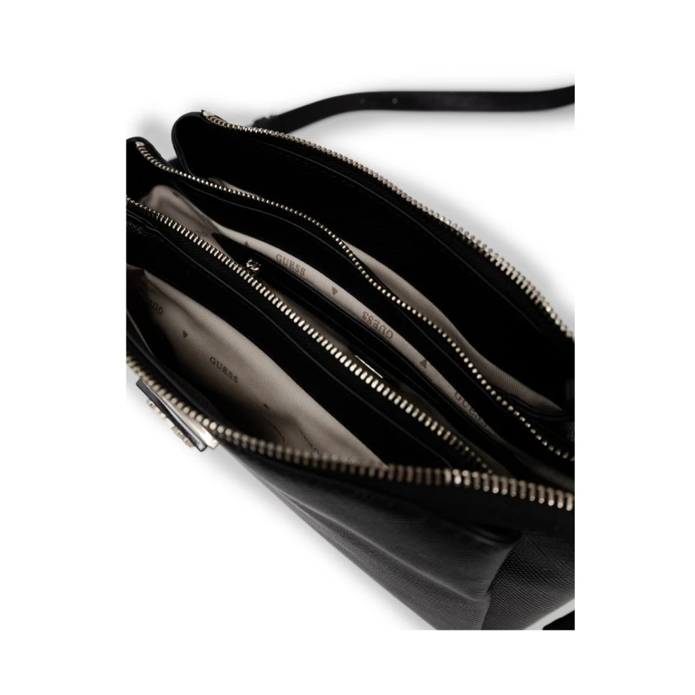 Guess Zwarte Polyethyleen Handtas Herfst Winter Collectie Black Dames