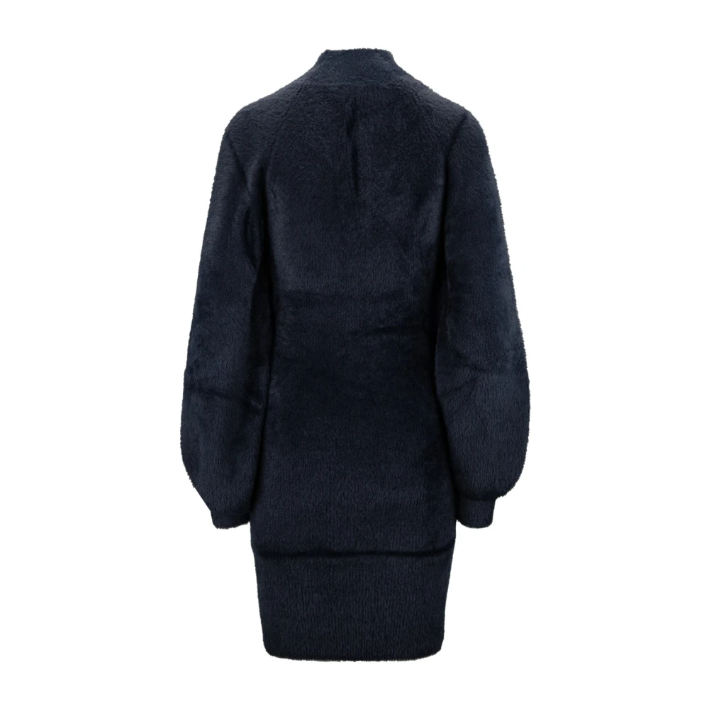 Elisabetta Franchi Korte jurk met hoge hals Black Dames