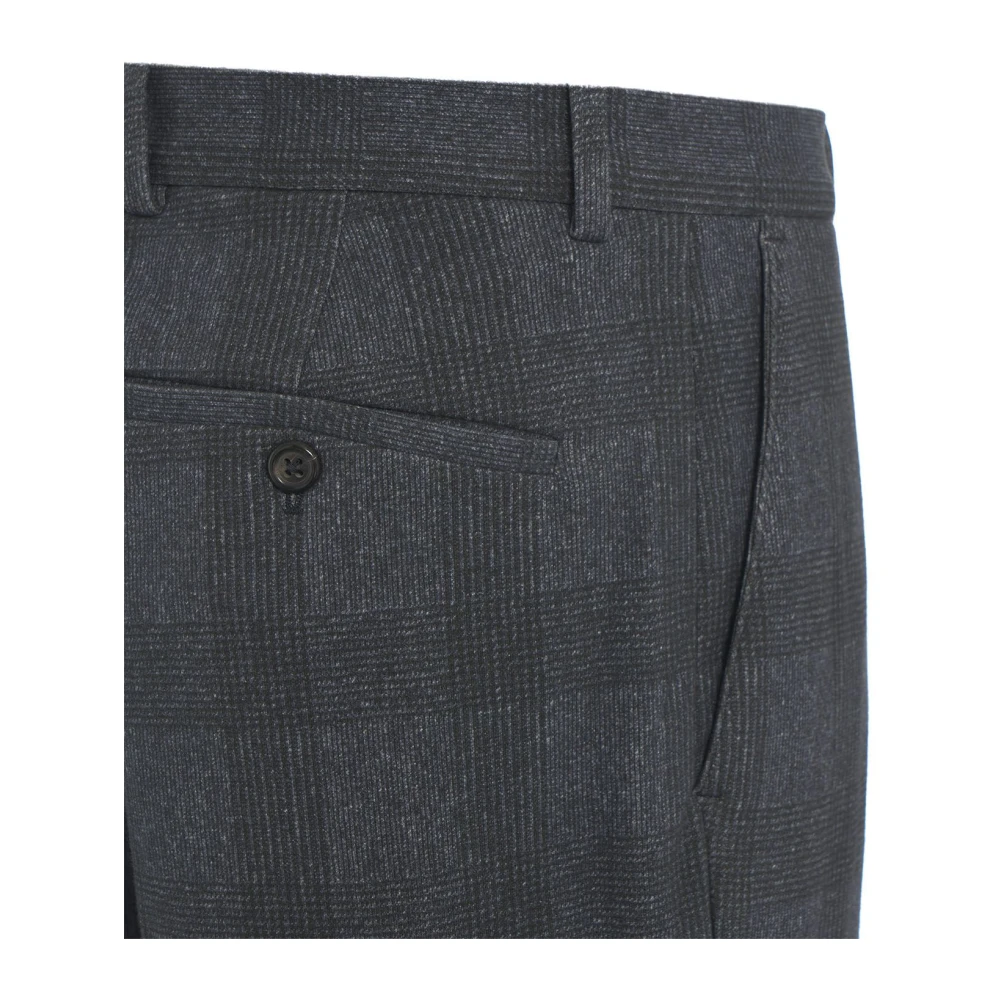 Circolo 1901 Blauwe Chino Glencheck Broek Blue Heren