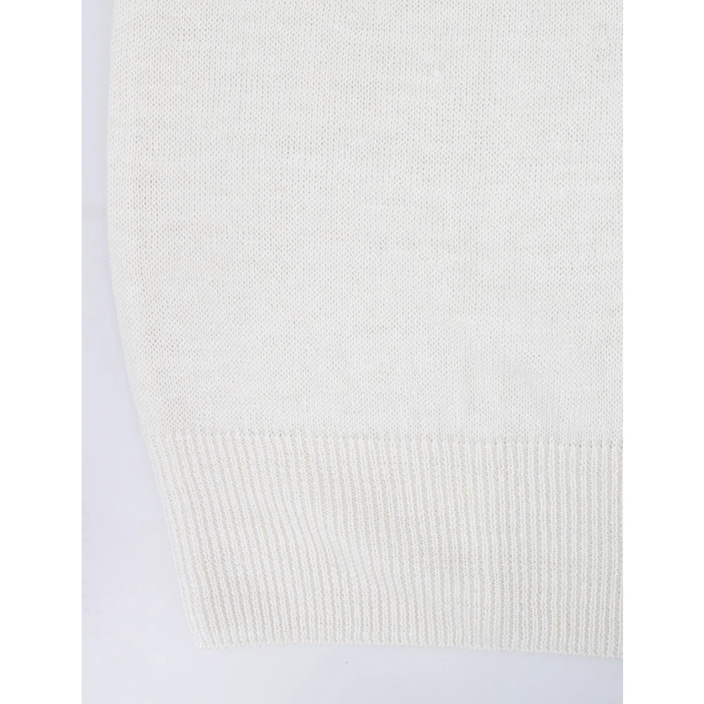Eleventy Veelzijdig Linnen Polo Shirt White Heren