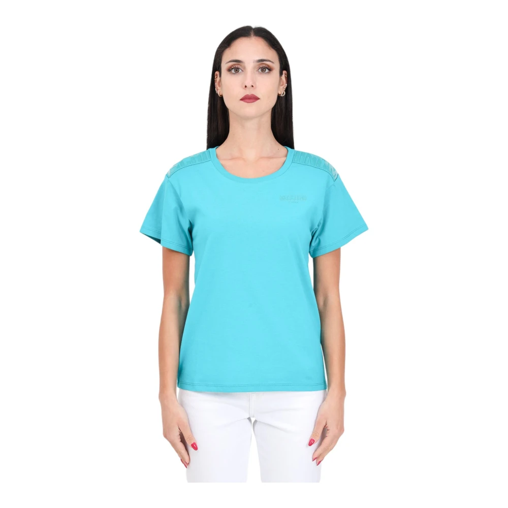 Moschino Korte Mouw T-shirt Blue Dames