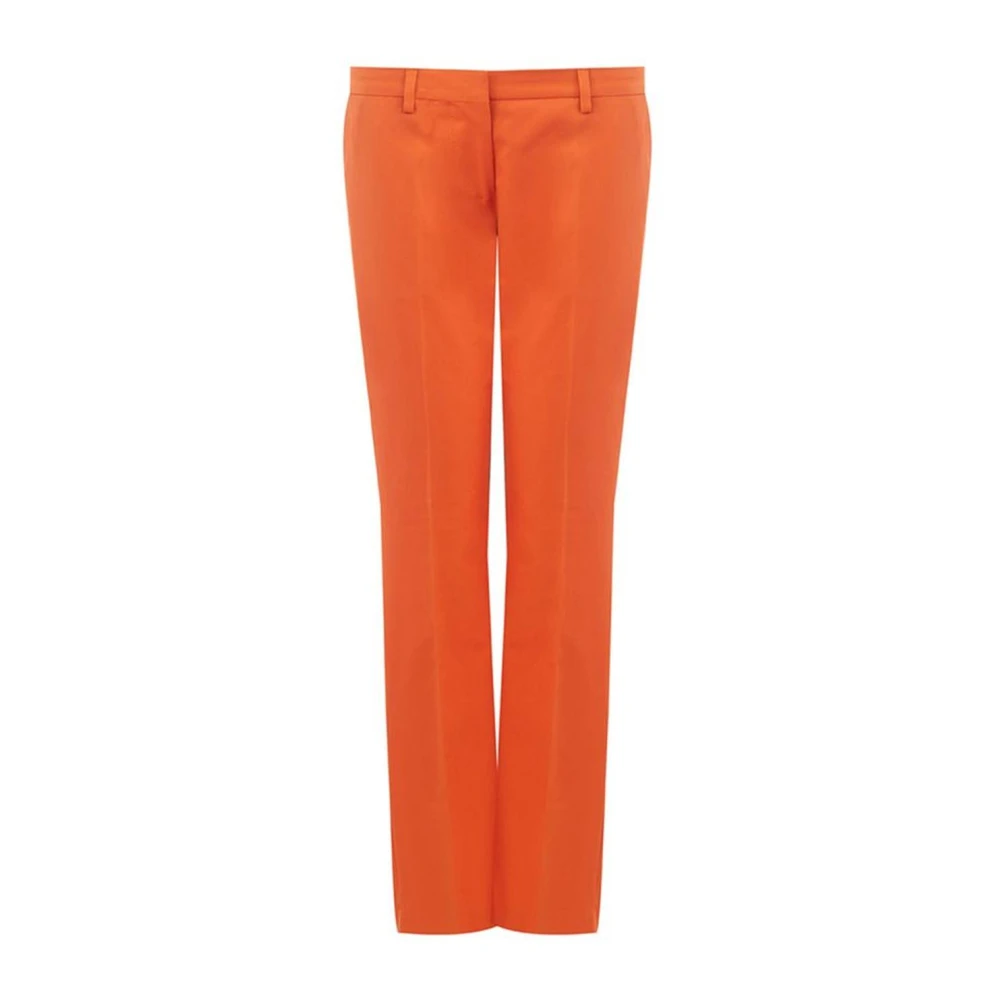 Lardini Oranje Katoenen Jeans Klassieke Snit Orange Dames