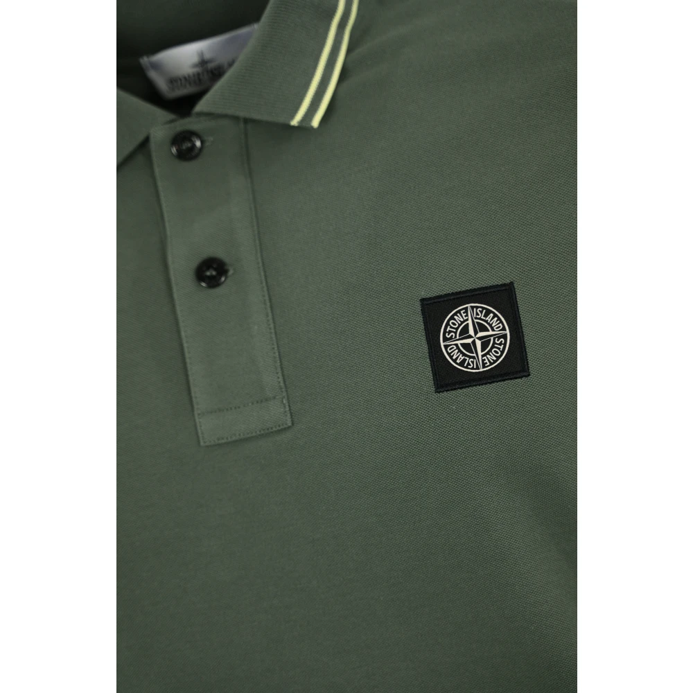 Stone Island Heren Polo Shirt met Logo Green Heren