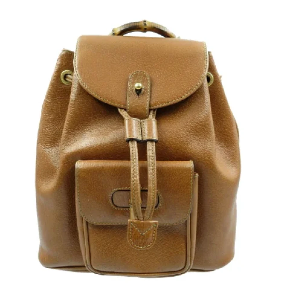 Gucci Vintage Pre-owned Fabric gucci-bags Brown Dames