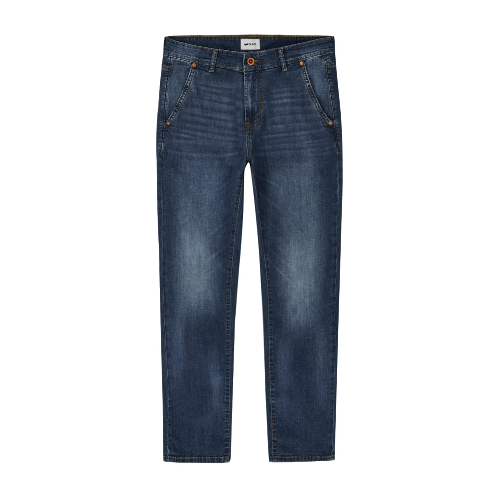 GAS Donkerblauwe Denim Regular Jeans Blue Heren